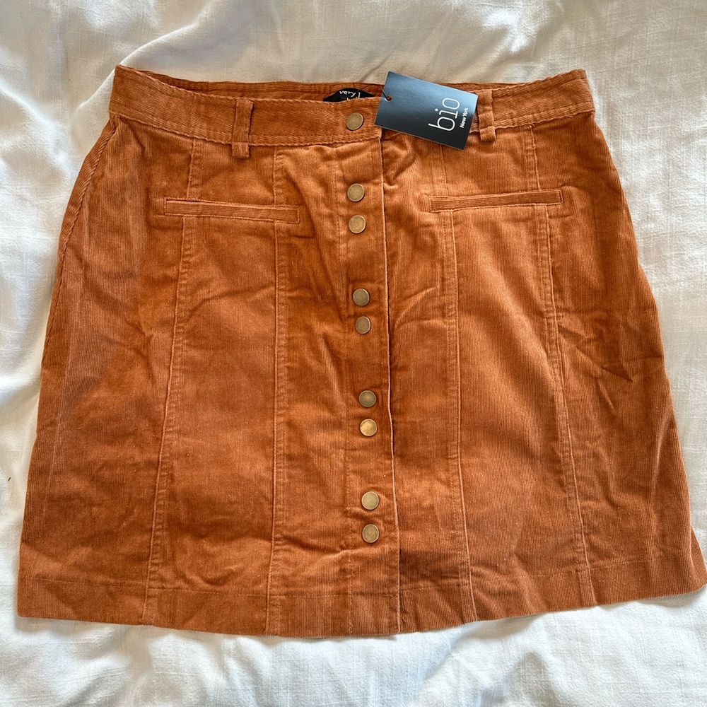 Very J Rust Mini Skirt